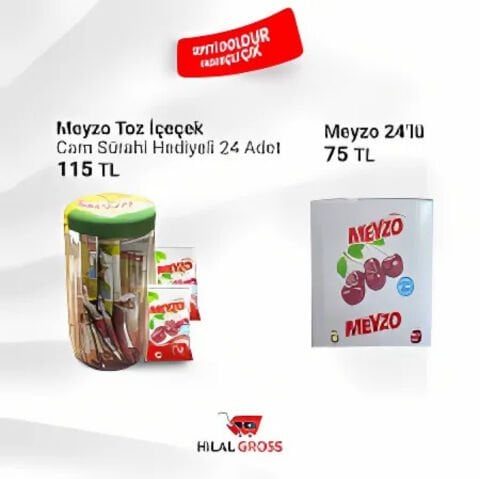 MEYZO TOZ İÇECEK SÜRAHİ HEDİYELİ 24'LÜ*12