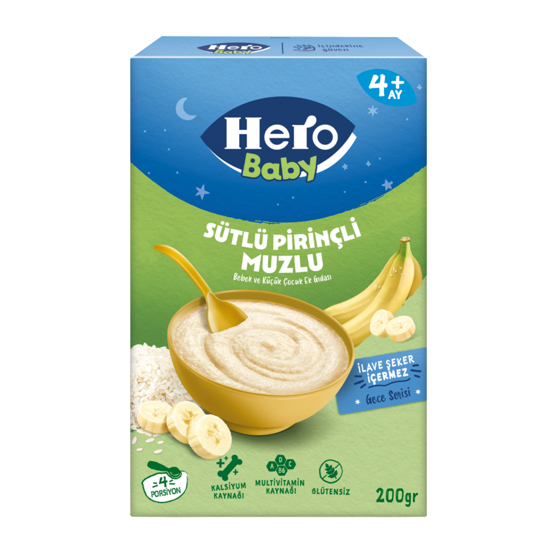 HERO SÜTLÜ MUZLU PİRİNÇLİ 200GR*12
