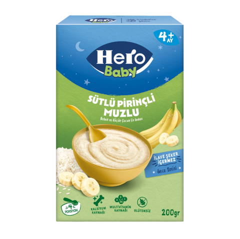 HERO SÜTLÜ MUZLU PİRİNÇLİ 200GR*12