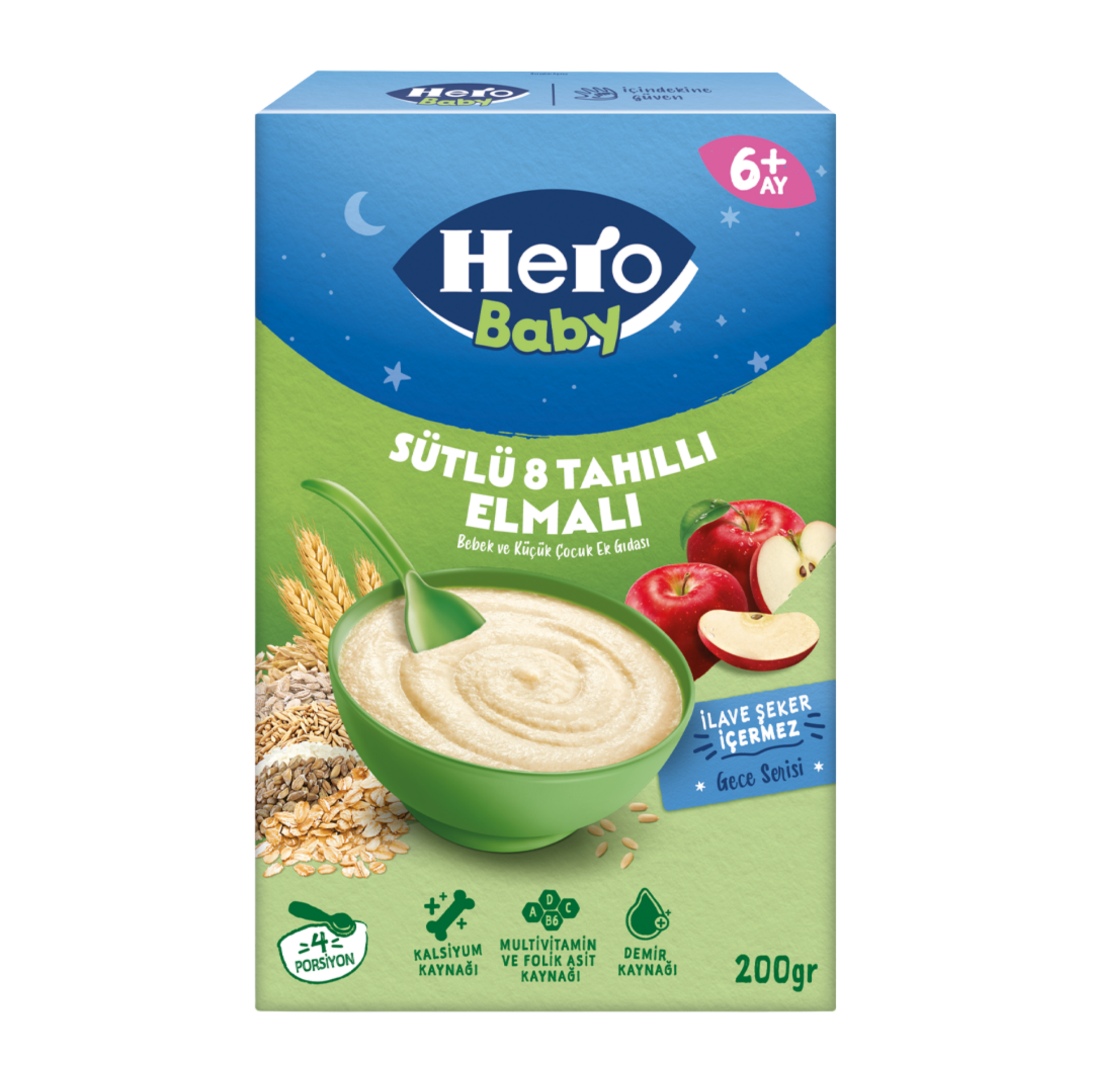 HERO SÜTLÜ TAHILLI ELMALI 200GR*12
