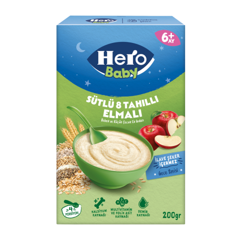 HERO SÜTLÜ TAHILLI ELMALI 200GR*12