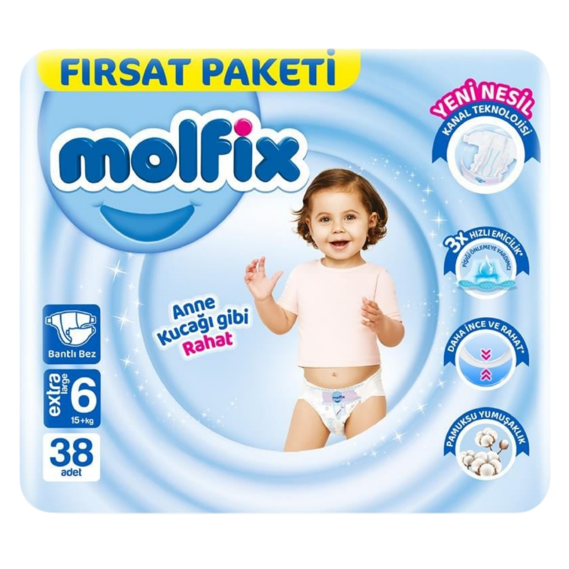 MOLFIX FIRSAT PAKET LARGE 38'Lİ*3 NO-6