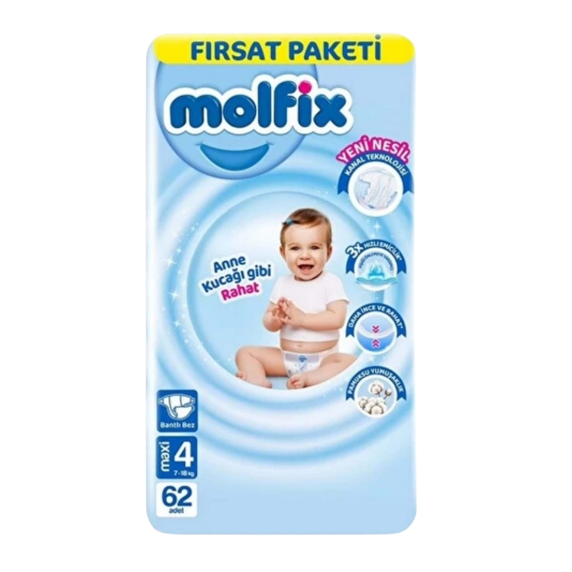 MOLFIX FIRSAT PAKET MAXI 62'Lİ*3 NO-4
