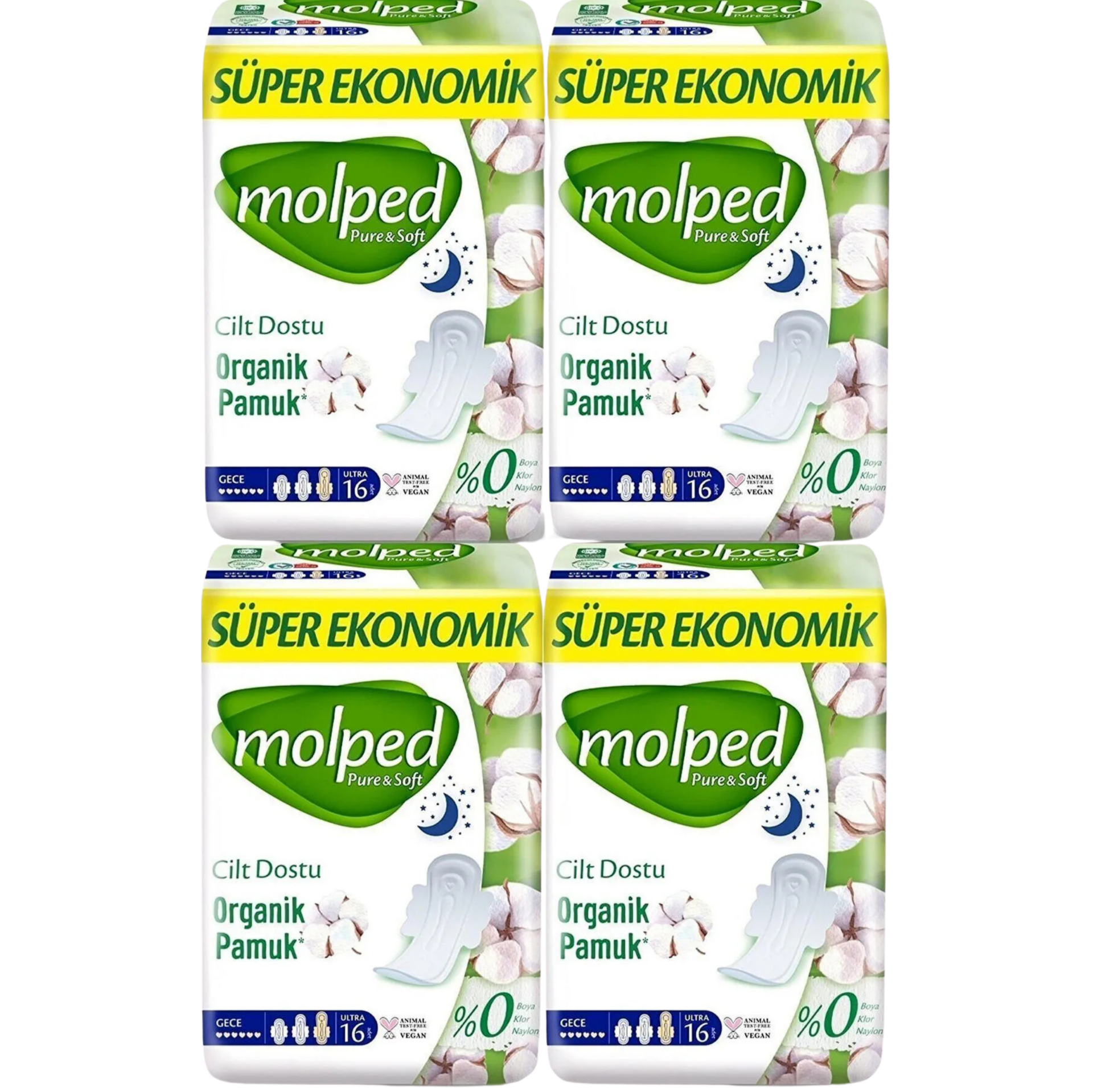 MOLPED PURE & SOFT 4LÜ 16LI*16 GECE
