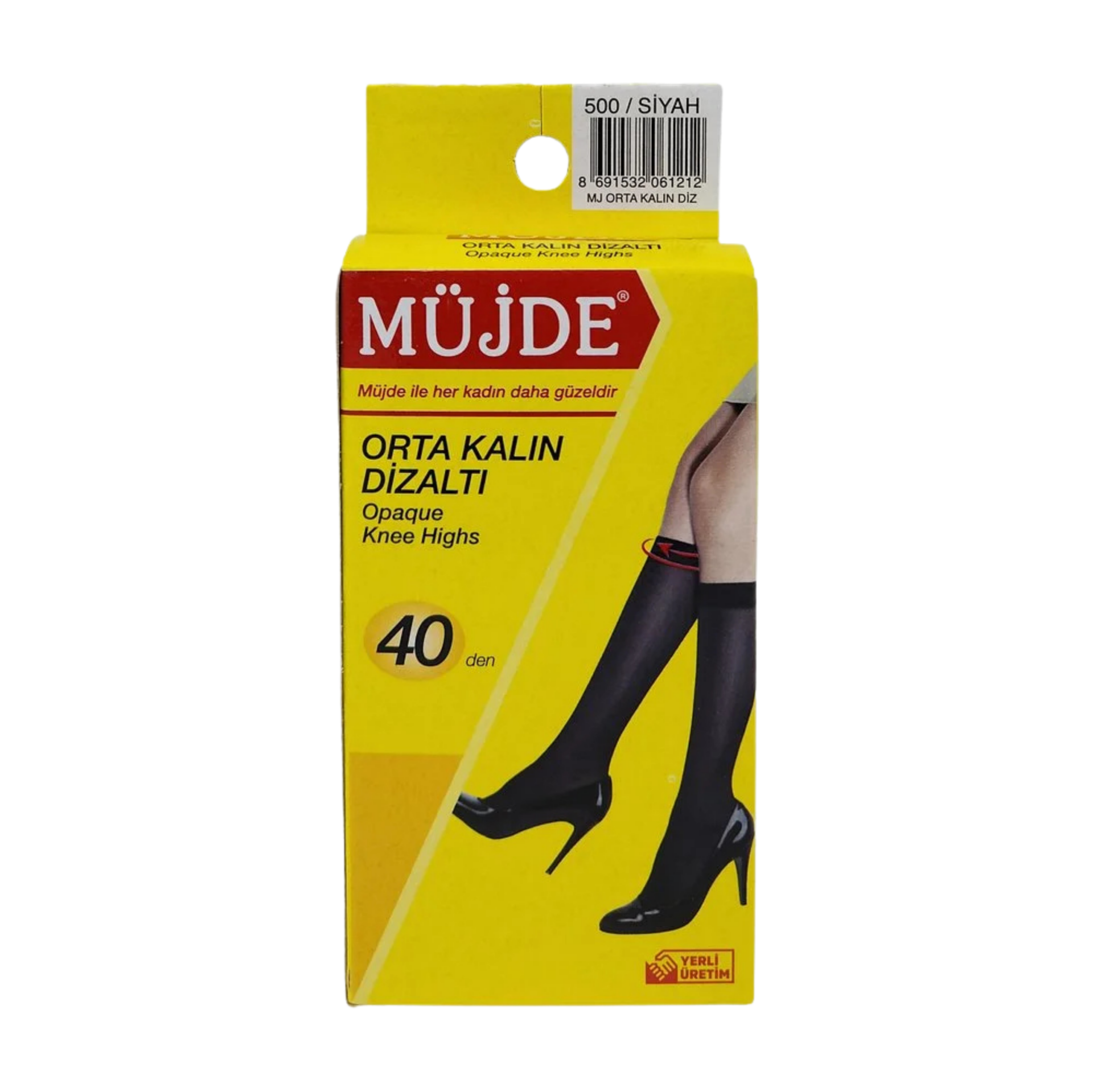 MÜJDE DİZALTI ÇORAP24*500 SİYAH