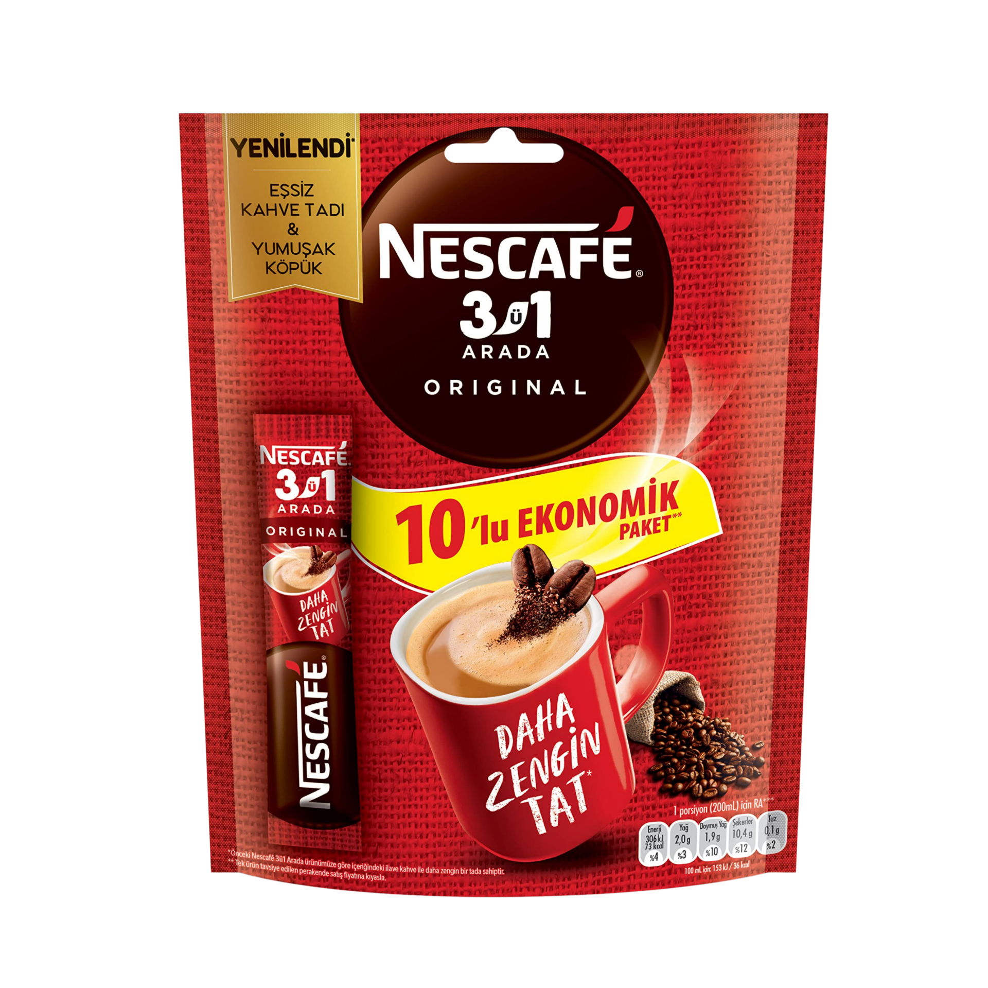 NESCAFE 10LU POSET ORJINAL*40 KIRMIZI