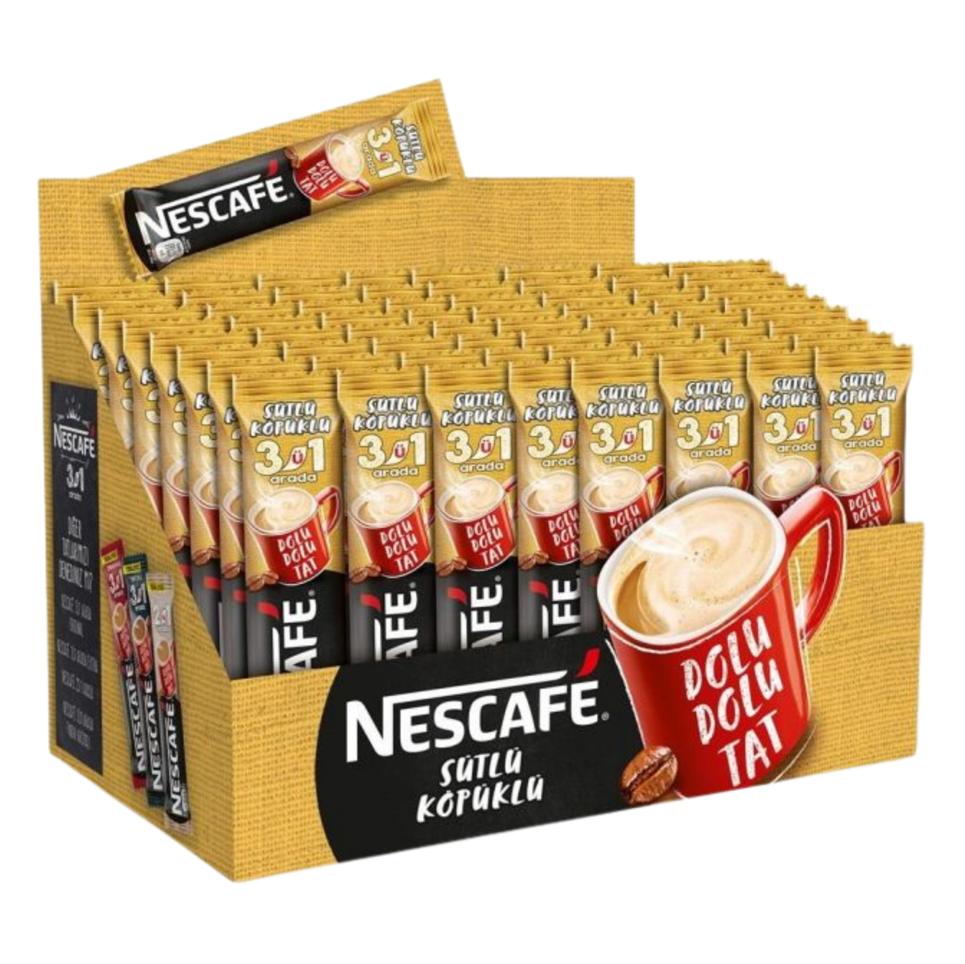 NESCAFE 3+1 SUTLU KOPUKLU 18 GR*48Lİ