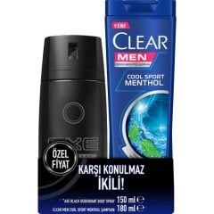 AXE DEO+CLEAR ŞAMP. 180ML SET