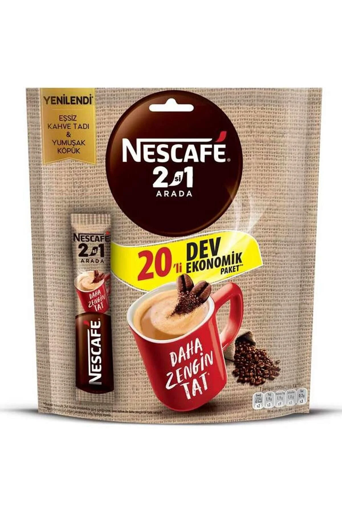 Nescafe 2+1 Kahve 20'li Poşet