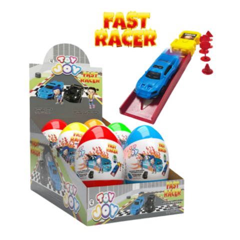 OYUNCAK TOY JOY 0572 FAST RACER YUMURTA 9GR*6