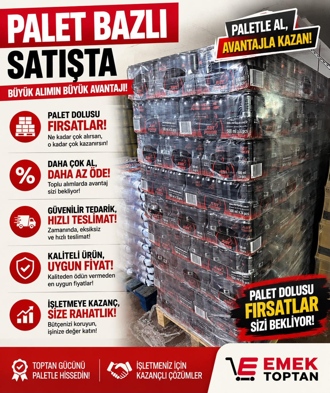 JUST POWER ENERJİ İÇECEĞİ 250 ML*24 (84 KOLİ)