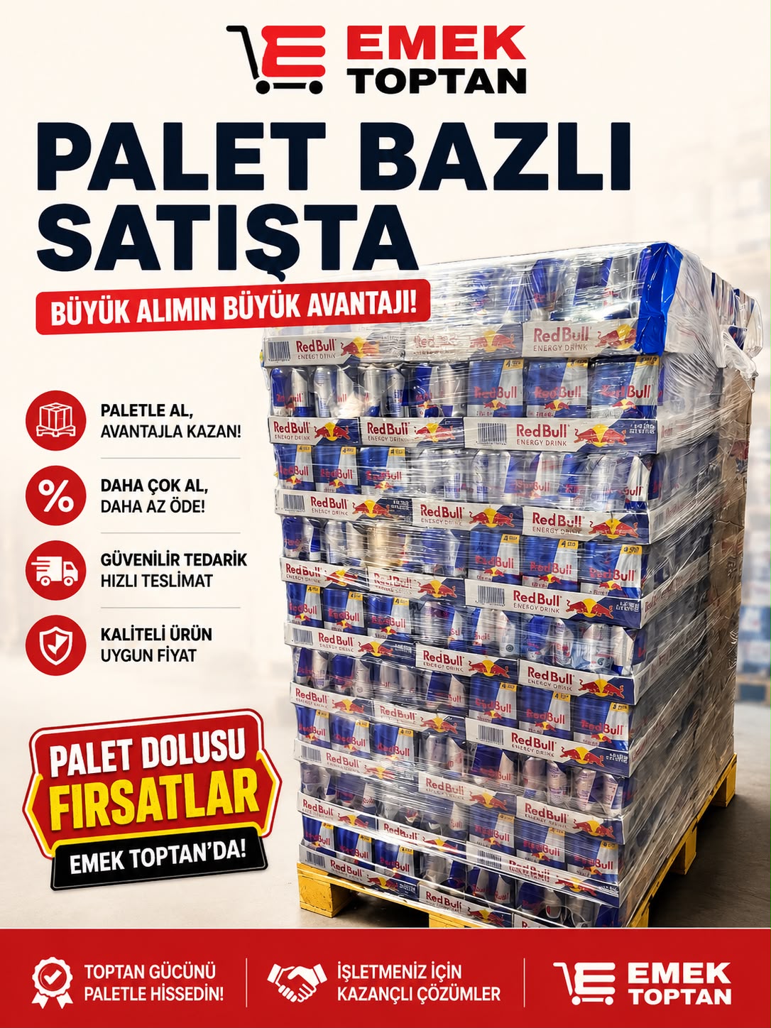 REDBULL ENERJİ İÇECEĞİ 250 ML*24 (84 KOLİ)