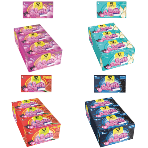 SAKIZ 7 STICK BUBLE GUM 7LI*24