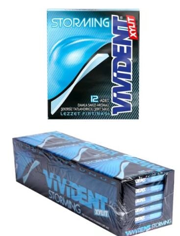 Vivident Storming Damla Sakızı Aromalı Sakız 33gr X 18'li Paket