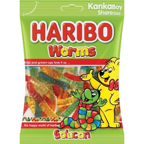 HARIBO JELİBON SOLUCAN WORMS 80GR*24