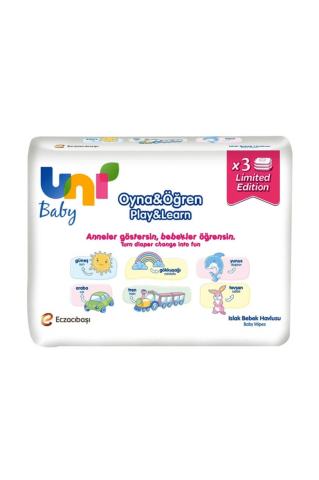 HAVLU UNI BABY OYNA OGREN 52AD*3*8PK
