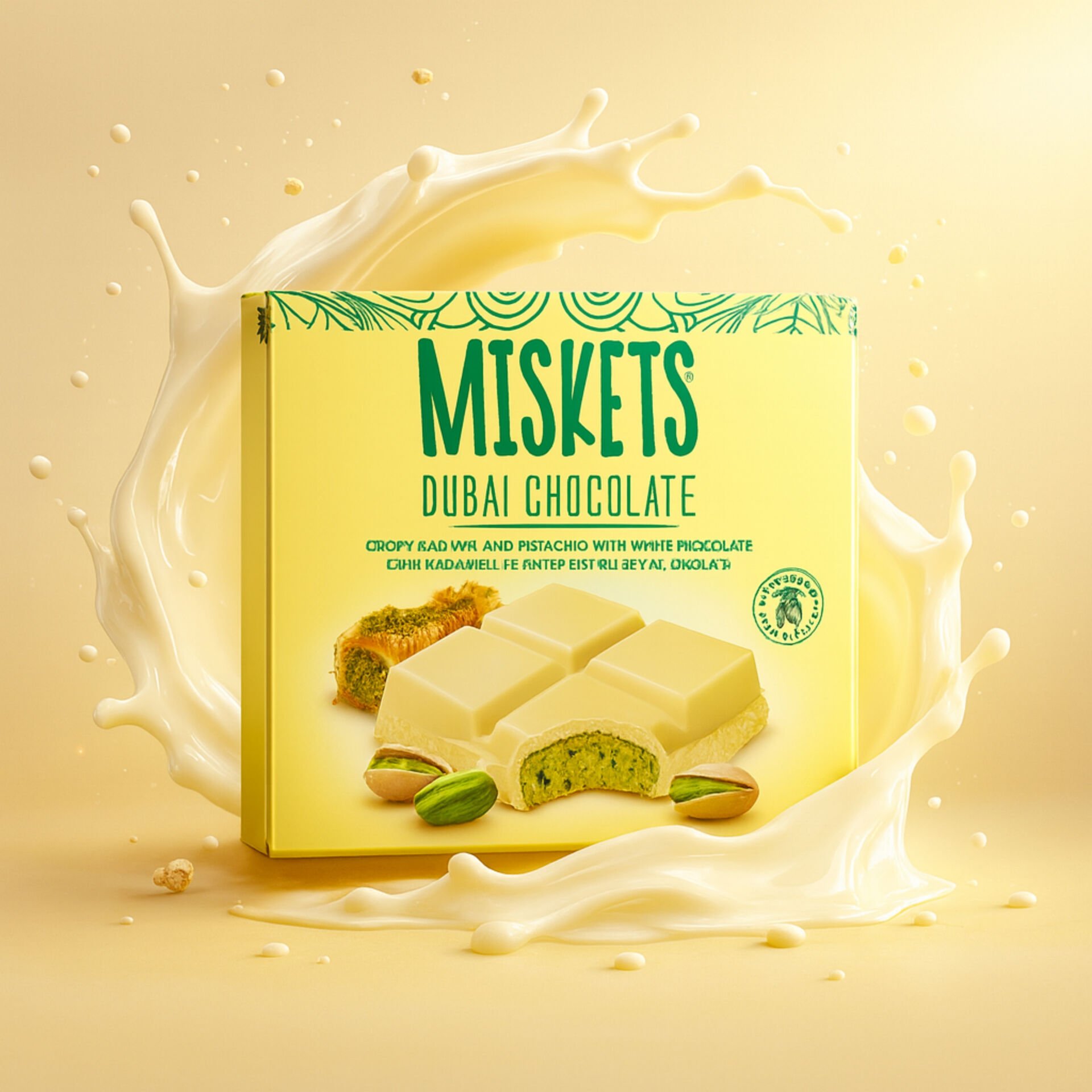 MISKETS 100 GR BEYAZ DUBAİ ÇİKOLATASI