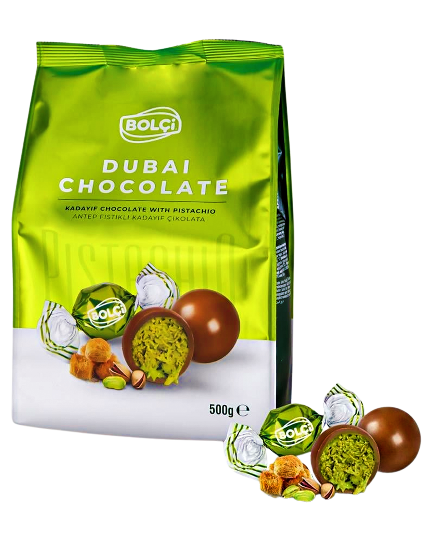 BOLÇİ 500 GR TOP DUBAİ ÇİKOLATASI