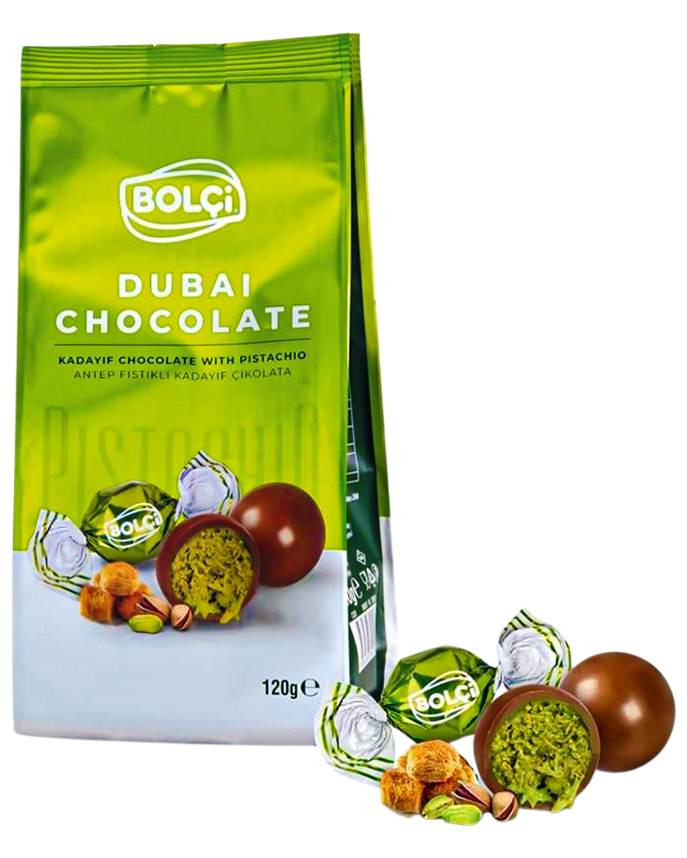 BOLÇİ 120 GR TOP DUBAİ ÇİKOLATASI