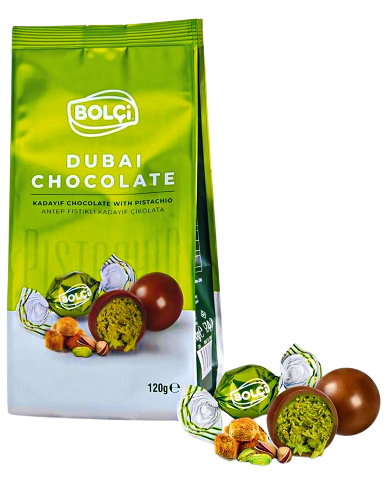 BOLÇİ 120 GR TOP DUBAİ ÇİKOLATASI