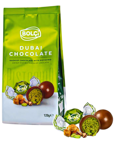 BOLÇİ 120 GR TOP DUBAİ ÇİKOLATASI