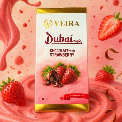 VEIRA 100 GR ÇİLEKLİ DUBAİ ÇİKOLATASI