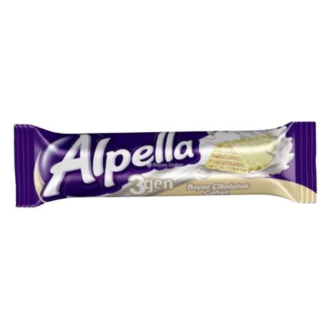 ALPELLA 3GEN BEYAZ ÇİKOLATALI GOFRET*24