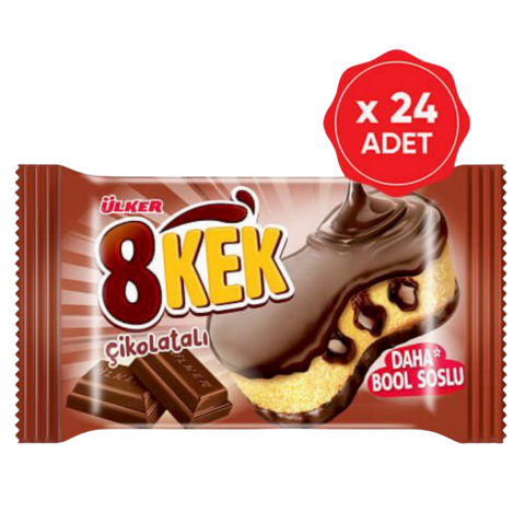 Ülker Dankek 8 Kek 55 Gr 24'lü Paket Çikolatalı