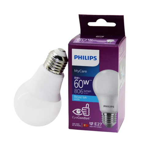 AMPUL PHILIPS LED 8W*12 BEYAZ IŞIK