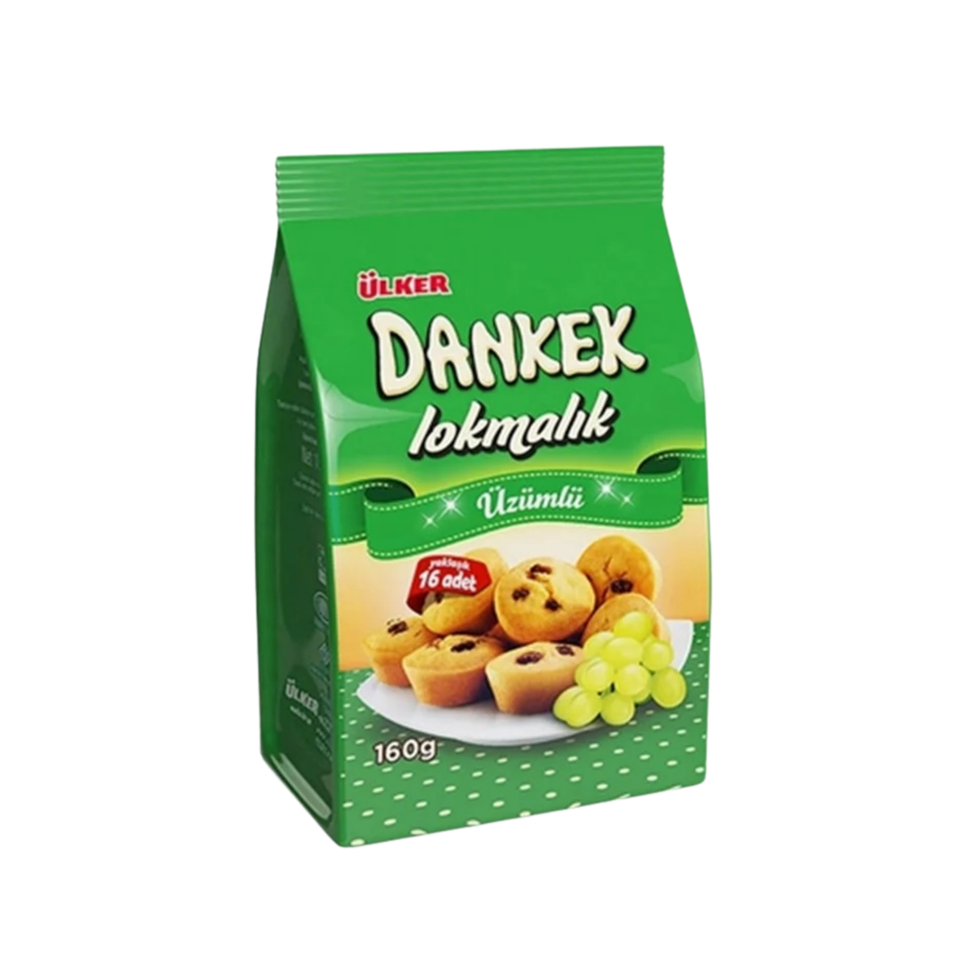 Ülker Dankek Lokmalık Kek 160 Gr X 8'li Paket Üzümlü