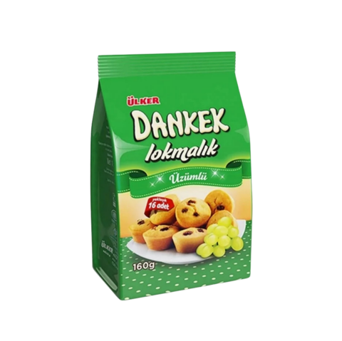 Ülker Dankek Lokmalık Kek 160 Gr X 8'li Paket Üzümlü
