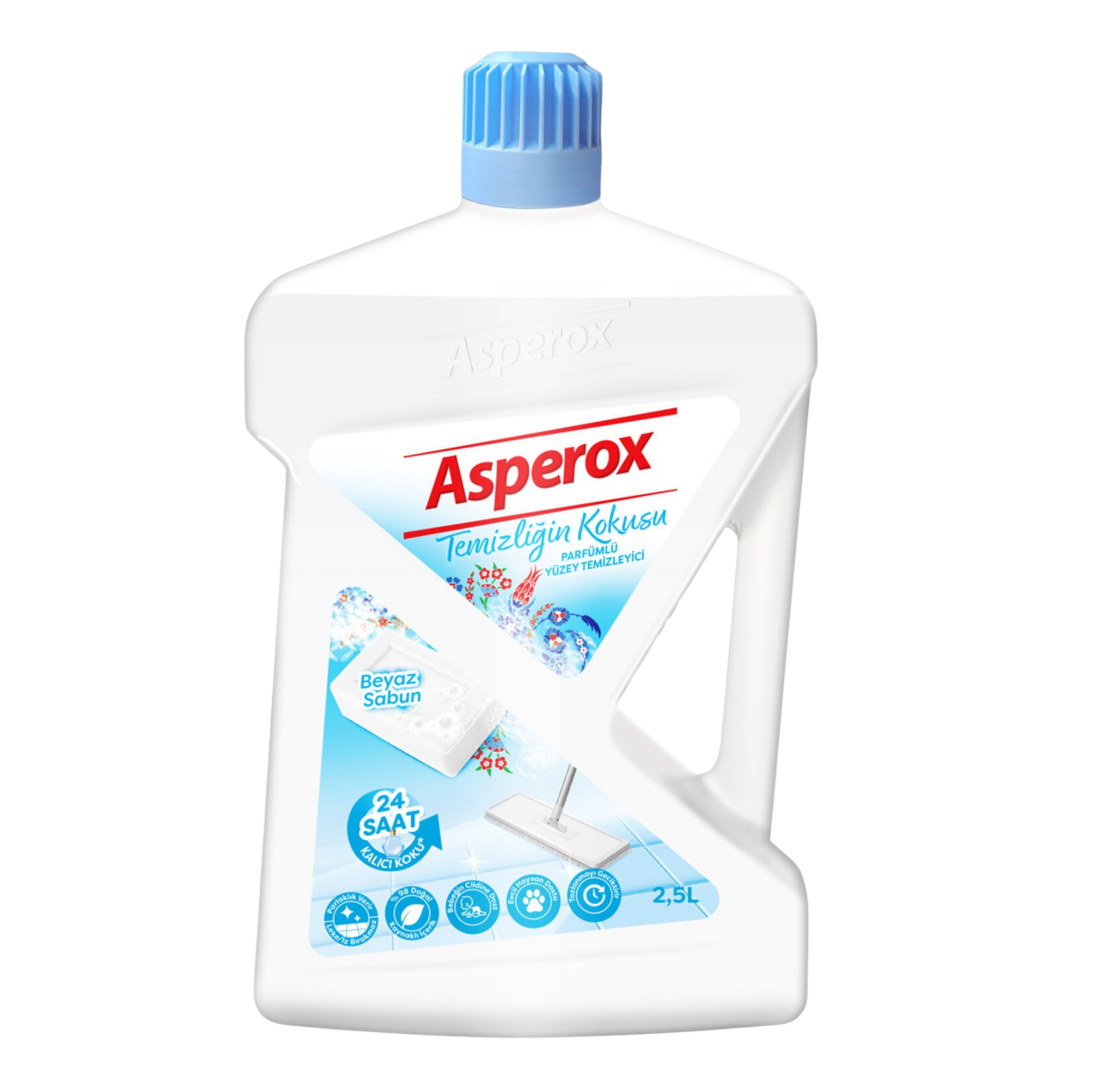 ASPEROX YÜZEY TEM. BEYAZ SABUN 2.5 LT*6