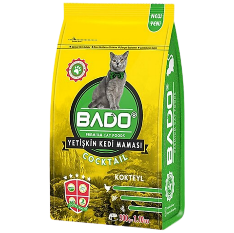 BADO KEDİ MAMASI 500 GR KURU KOKTEYL*12