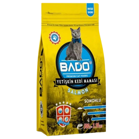 BADO KEDİ MAMASI 500 GR KURU SOMON*12
