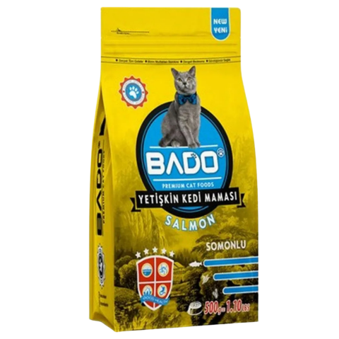 BADO KEDİ MAMASI 500 GR KURU SOMON*12