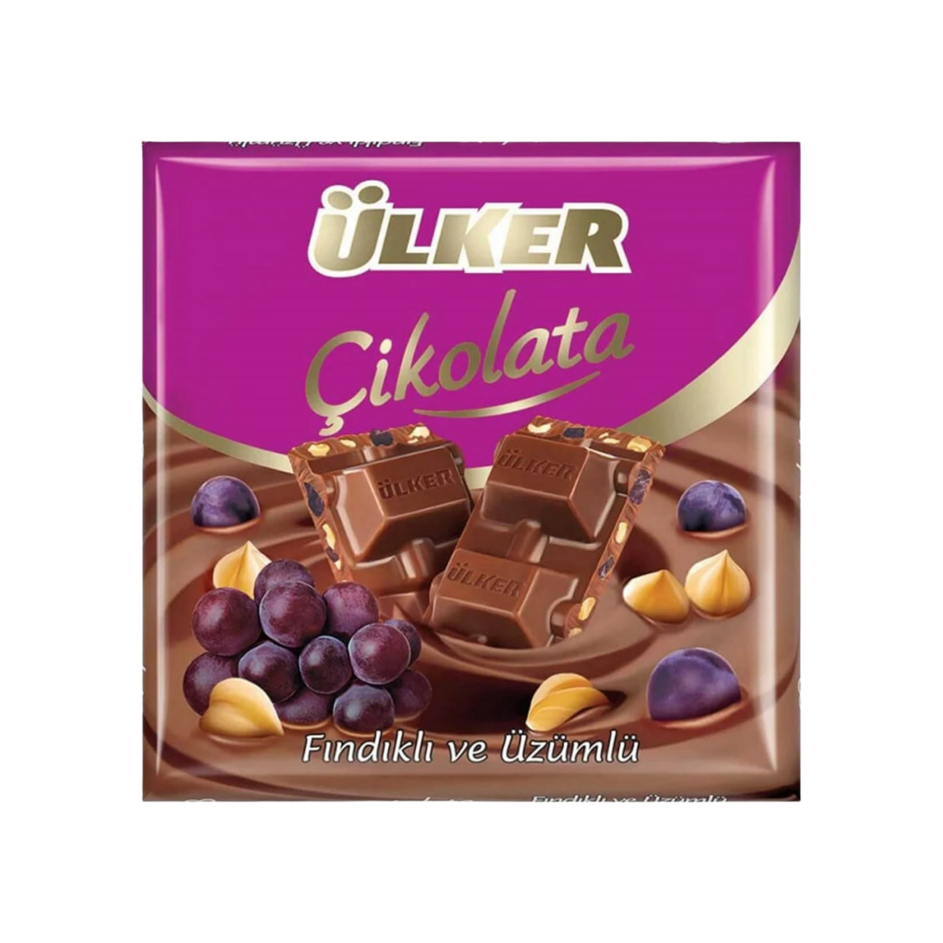 Ülker Fındıklı Üzümlü Kare Çikolata 60 Gr X 6'lı Paket