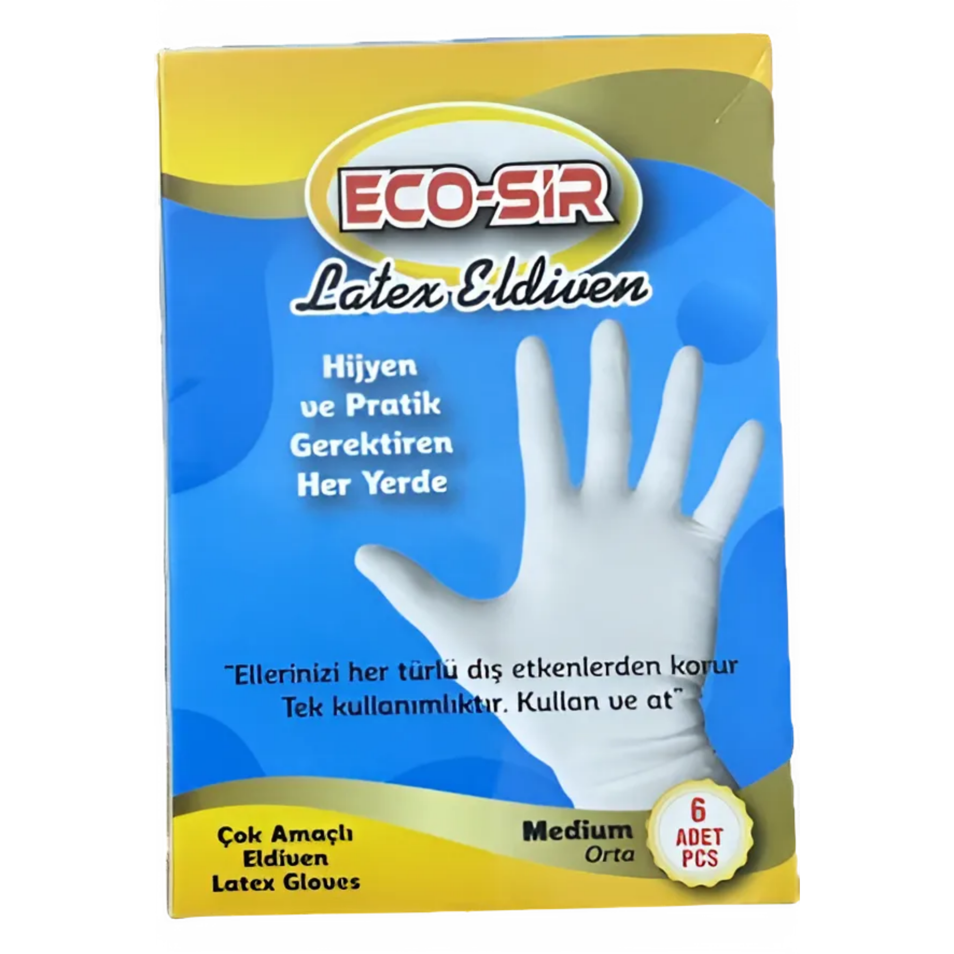 BEYBİ ECO-SIR LATEX ELDİVEN 6'LI*24