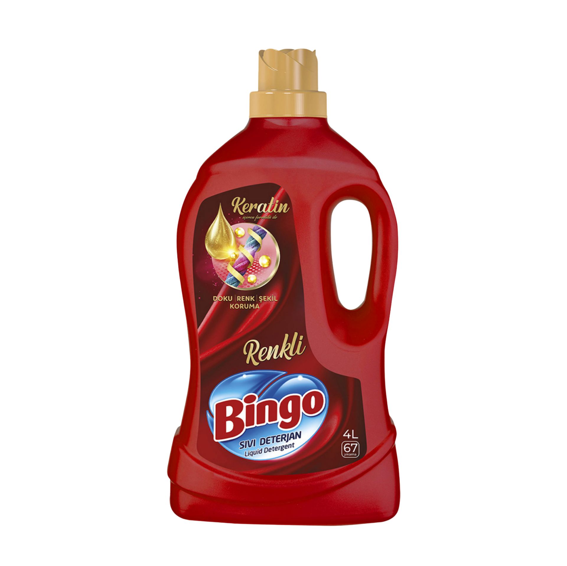BİNGO SIVI DETERJAN 4LT*4 RENKLİ KIRMIZI