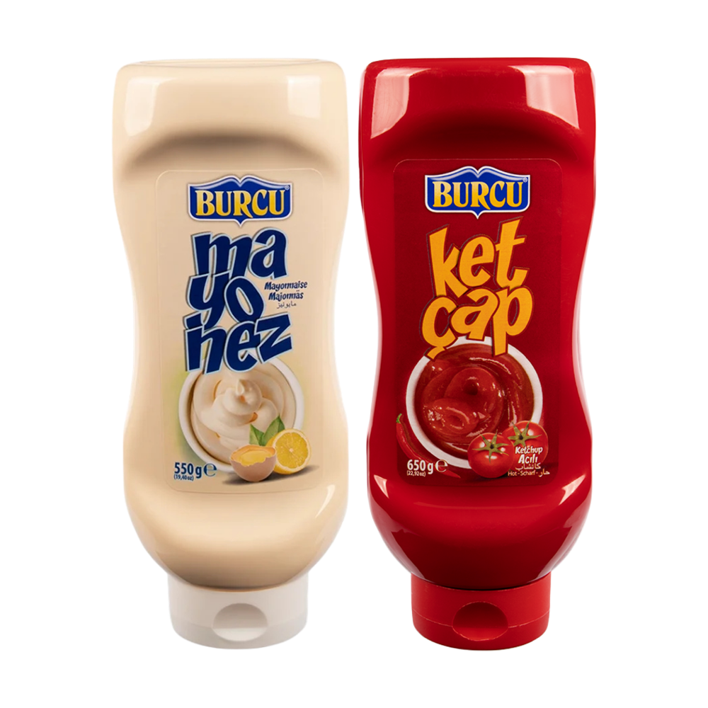 BURCU KETÇAP ACI 650GR+MAYONEZ 550GR*10
