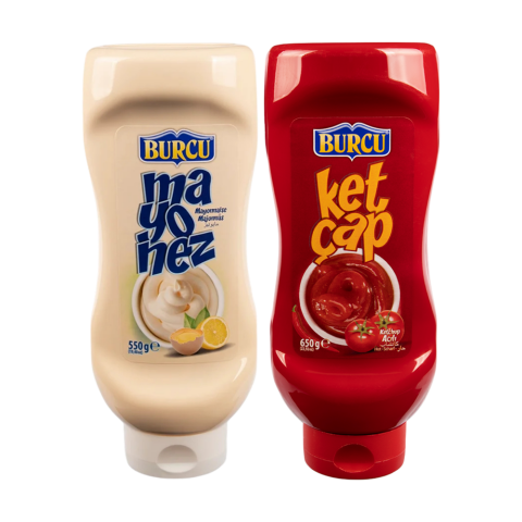 BURCU KETÇAP ACI 650GR+MAYONEZ 550GR*10