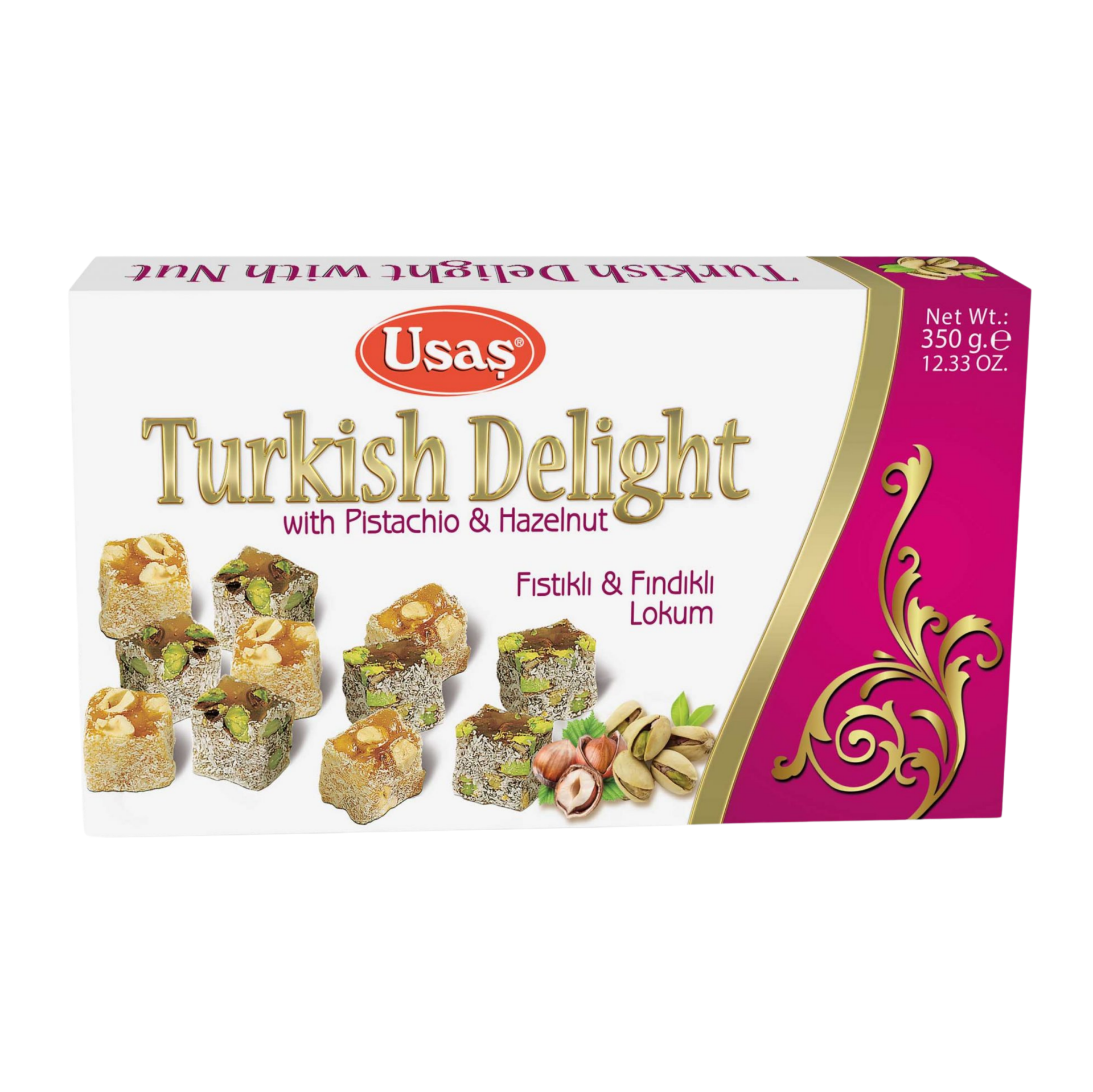 USAS 199 FINDIKLI FISTIKLI LOKUM 350GR(12)