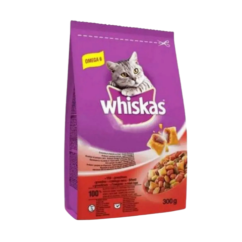 WHISKAS 300 GR KURU BİFTEK SIĞIRLI*14