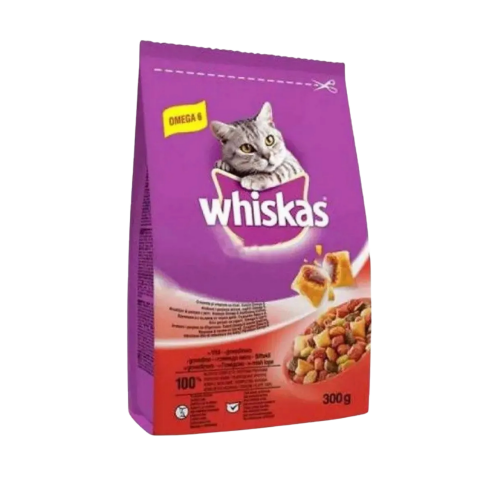 WHISKAS 300 GR KURU BİFTEK SIĞIRLI*14