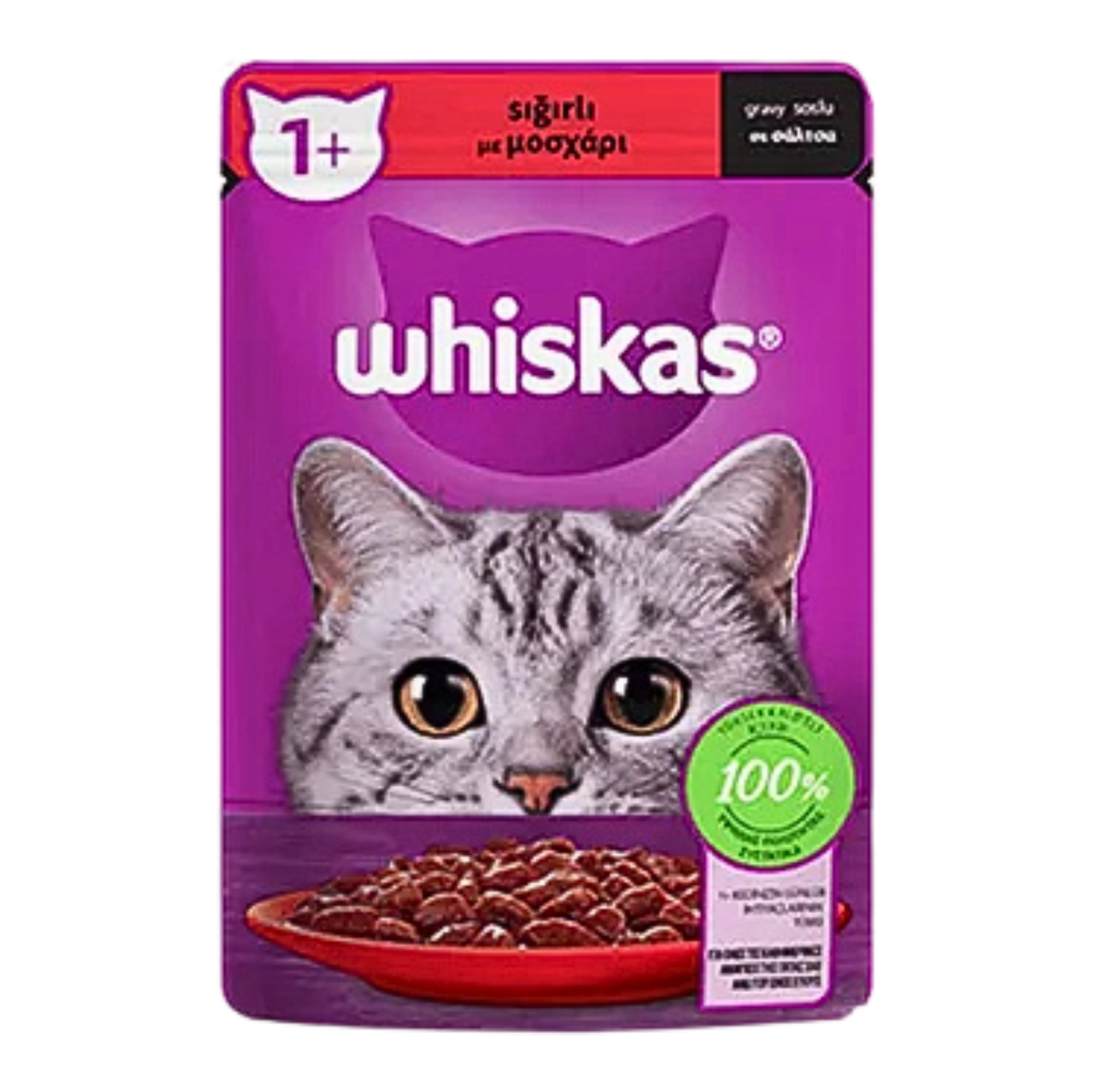 WHISKAS POUCH 85GR*28 SIĞIR