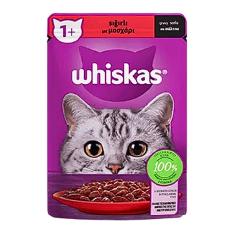 WHISKAS POUCH 85GR*28 SIĞIR