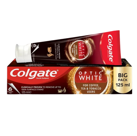 COLGATE OPTİK BEYAZ 125ML*12 KAHVE-SİGARA