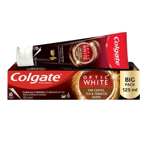 COLGATE OPTİK BEYAZ 125ML*12 KAHVE-SİGARA