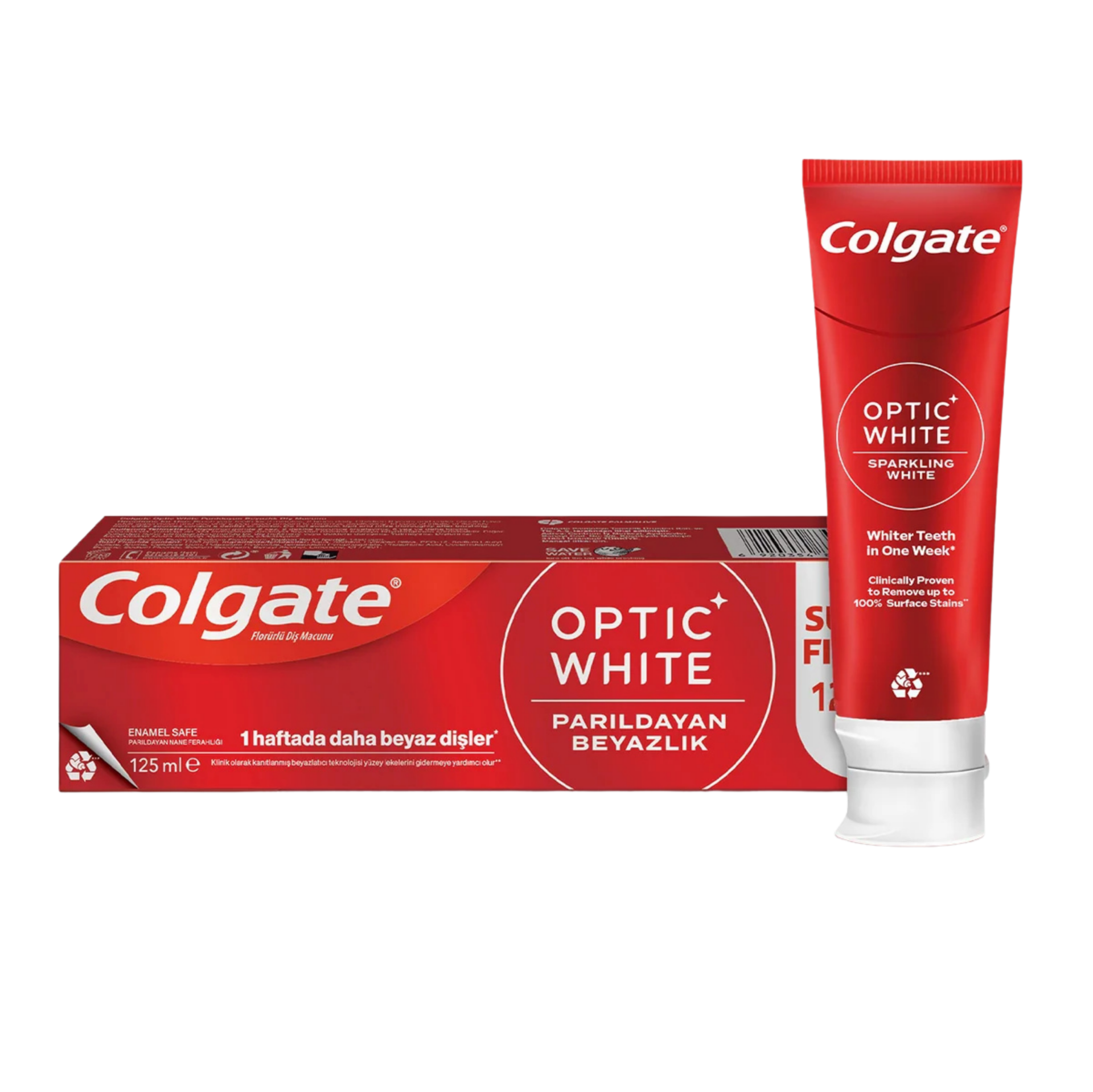 COLGATE OPTİK BEYAZ 125ML*12 PARILDAYAN BEYAZ