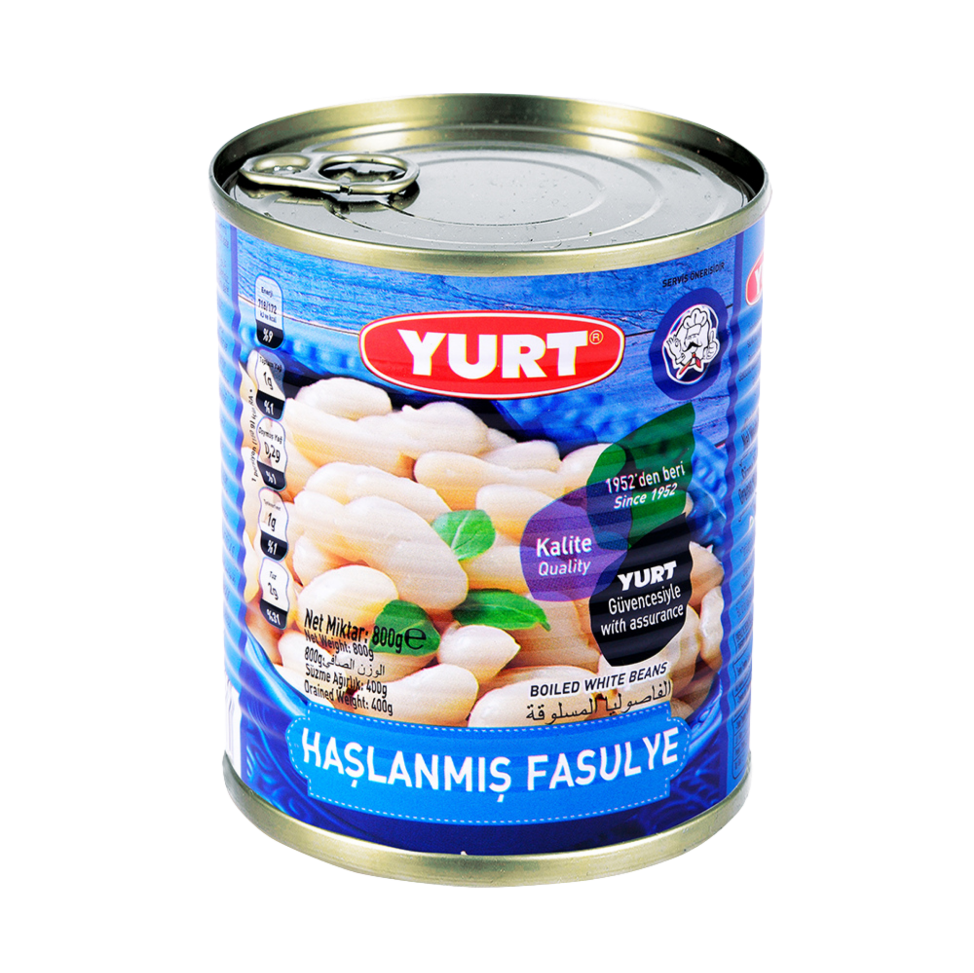 YURT HASLANMIS FASULYE 800GR*6