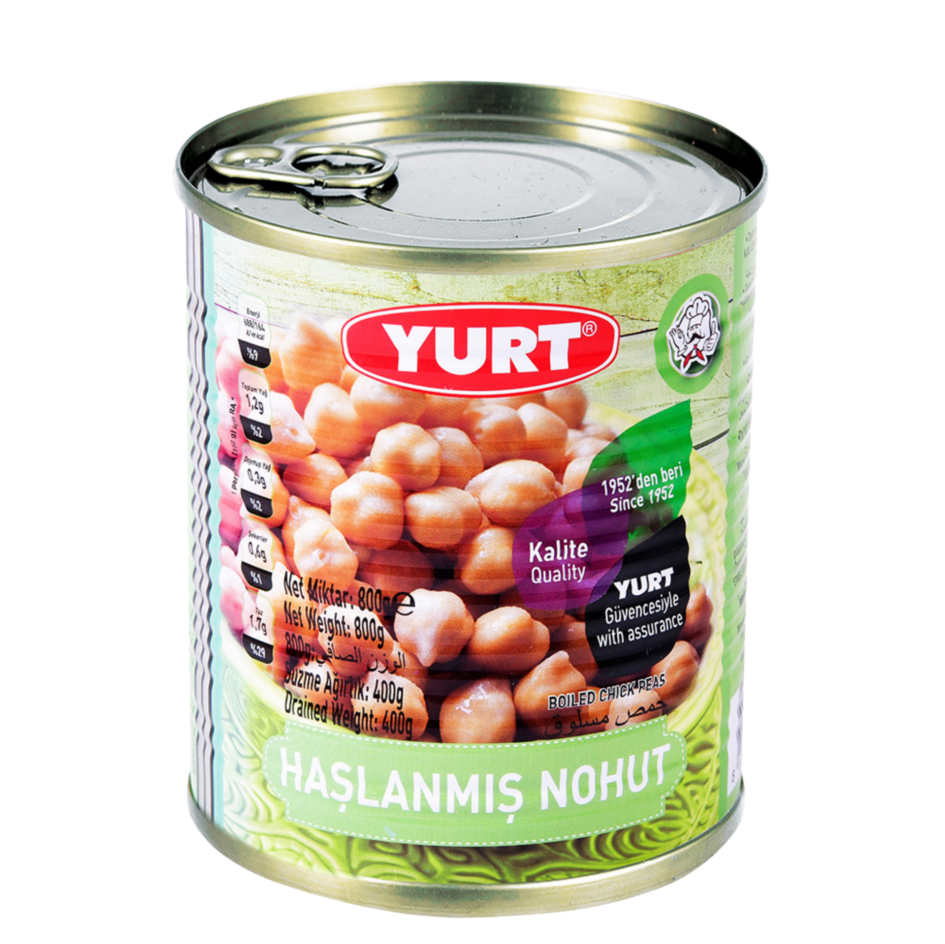 YURT HASLANMIS NOHUT 1KG*6